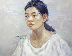 北京画室色彩头像素衣女士范画赏