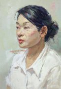 北京画室色彩头像素衣妇女范画赏