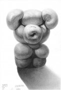 北京画室设计素描灰色小熊范画赏